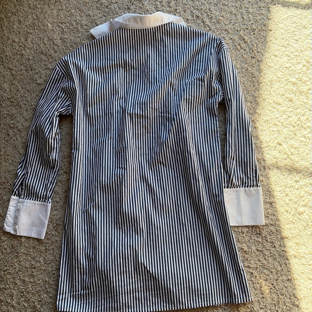 Harshman Blue and White Striped shirt - Picture 3 of 5